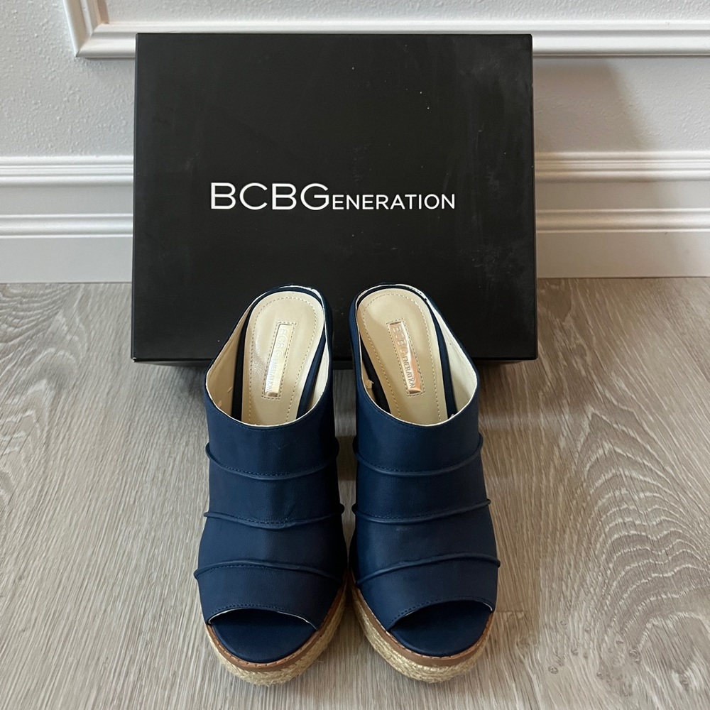 BCBGeneration Women's Cecely Blue Platform Heel